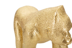 Décor statue Gorille doré