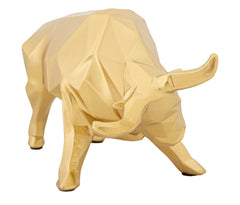 Statue Taureau dorée