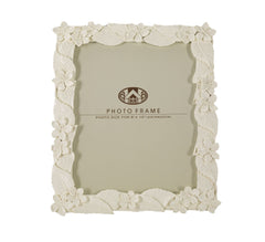 Cadre photo décoré de feuilles Crème