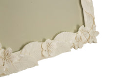 Cadre photo décoré de feuilles Crème