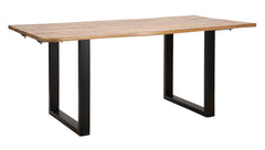 Table à manger extensible Bois de Mangue pieds Métal