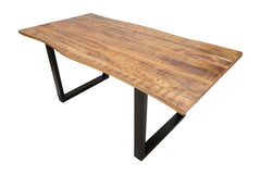 Table à manger extensible Bois de Mangue pieds Métal