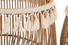 Ensemble de paniers ronds en rotin finition tissu naturel