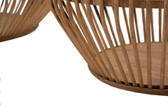 Ensemble de paniers ronds en rotin finition tissu naturel