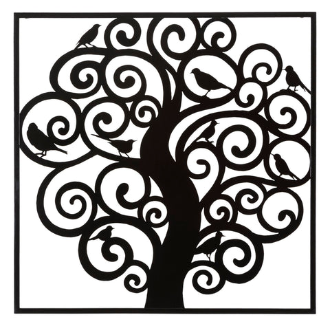 Panneau mural décoratif 3D Arbre en Fer Noir