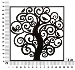 Panneau mural décoratif 3D Arbre en Fer Noir