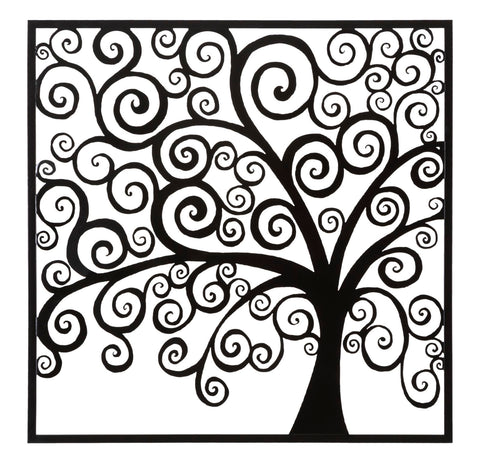 Panneau mural décoratif 3D Arbre Fer Noir
