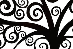 Panneau mural décoratif 3D Arbre Fer Noir