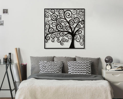 Panneau mural décoratif 3D Arbre Fer Noir
