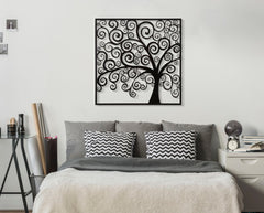 Panneau mural décoratif 3D Arbre Fer Noir