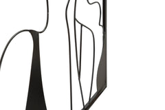Panneau mural décoratif 3D silhouette féminine cadre rectangulaire