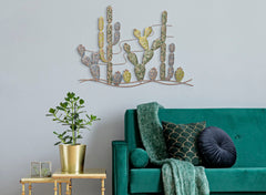 Décoration murale Cactus Métal Multicolore