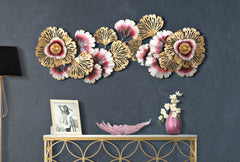 Panneau mural en métal design floral 3D