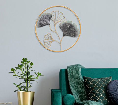 Panel de pared decorativo 3D Flor Hierro Oro y Pastel