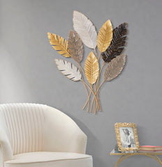 Panneau mural décoratif 3D feuilles multicolores