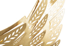 Panneaux muraux décoratifs 3D en Fer doré Ailes set de 2