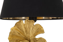 Lampe de table en métal et résine abat-jour tissu Noir