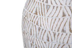 Vase décoratif Nairobi Polyresin Blanc et Beige
