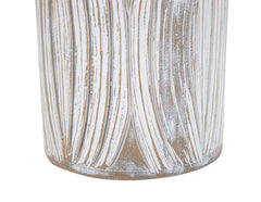 Vase Athènes Polyrésine Blanc décorations sculptées