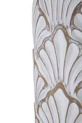 Vase Panama Polyrésine blanc décor coquillage