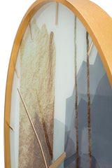 HORLOGE MURALE MOTIF EN VERRE CM Ø 60X5