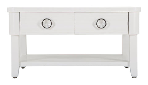 Mesa de centro rectangular con 2 cajones Shine Blanco