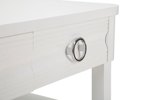 Mesa de centro rectangular con 2 cajones Shine Blanco