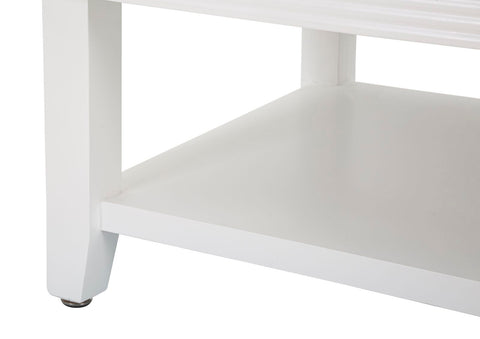 Mesa de centro rectangular con 2 cajones Shine Blanco