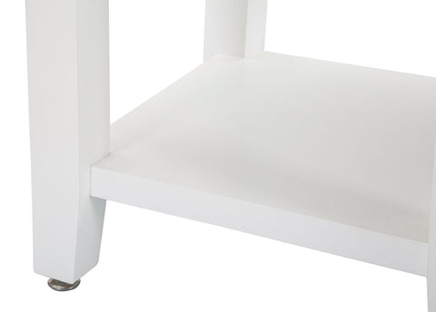 Mesita de noche con cajón y estante Blanca