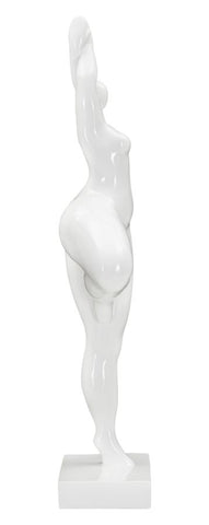 Statue Femme Yoga Blanche