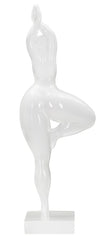 Statue Femme Yoga Blanche