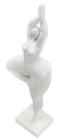 Statue Femme Yoga Blanche