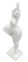 Statue Femme Yoga Blanche