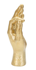 Statue dorée en forme de main OK