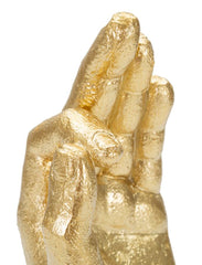 Statue dorée en forme de main OK