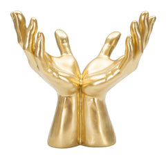 Statue Mains Jointes Dorée