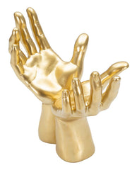 Statue Mains Jointes Dorée