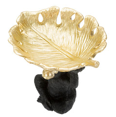 Figurine Singe Porte-objets Noir doré