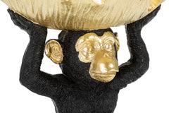 Figurine Singe Porte-objets Noir doré