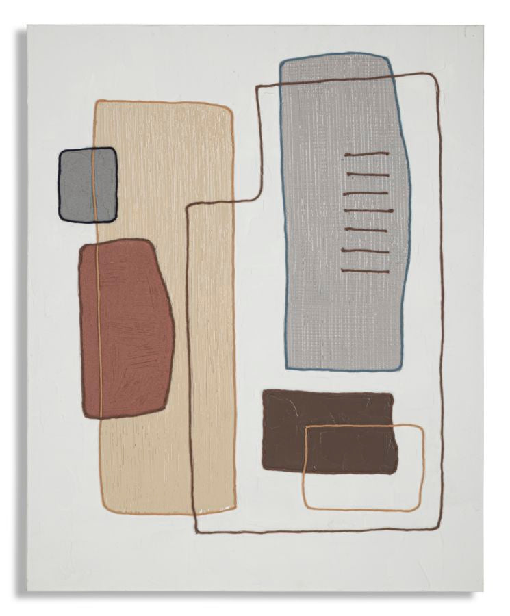 Peinture sur toile abstraite avec cadre en bois