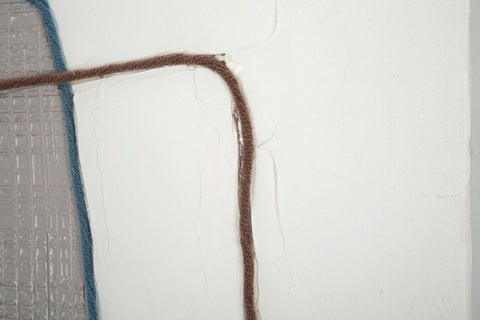 Peinture sur toile abstraite avec cadre en bois