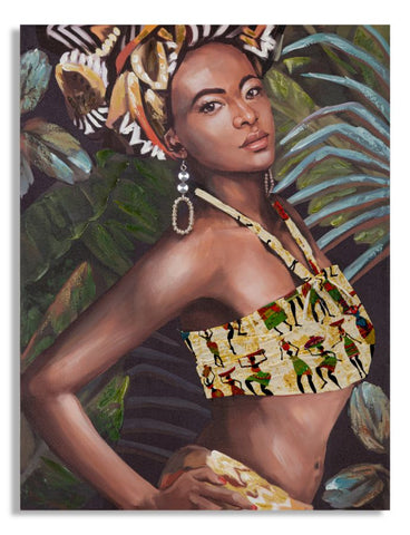 Peinture murale Kelly Toile avec cadre en bois