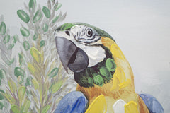 Peinture sur toile Kenda Femme et Perroquet Cadre en bois