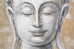 Peinture sur toile Bouddha cadre en bois