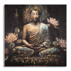 HANDMADE WALL PAINTING BUDDHA -A- CM 100X3X100