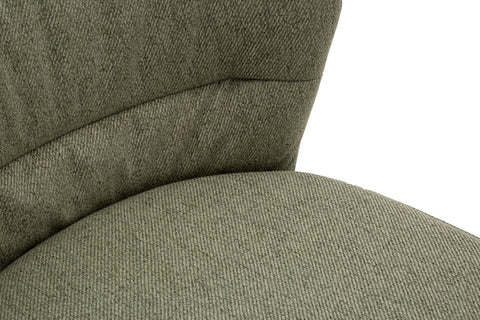 Tabouret de bar rembourré Losanna Vert pieds métal Noir (set de 2)