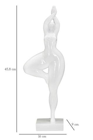 Statue Femme Yoga Blanche