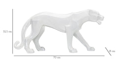 Statue Panthère Blanche géométrique