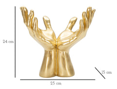 Statue Mains Jointes Dorée