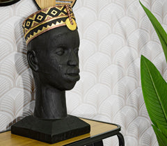 Statue homme Massai bois d'ébène